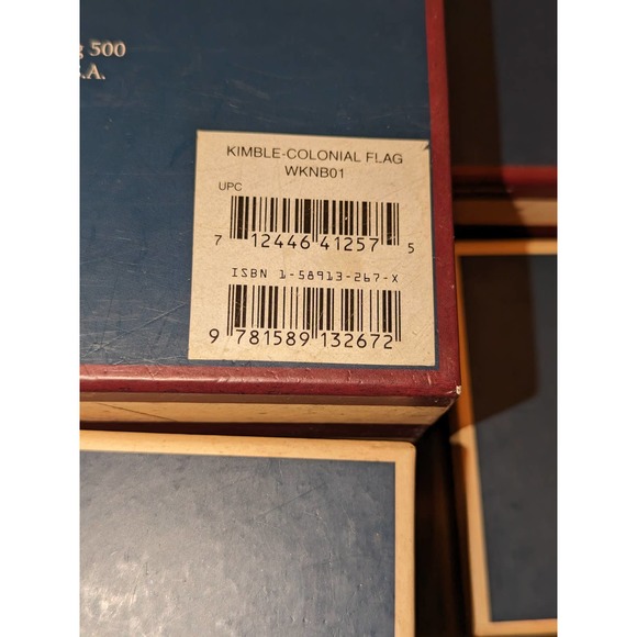 Warren Kimble COLONIAL FLAG Nesting Stacked Boxes Set of 5 Amcal - Picture 9 of 9